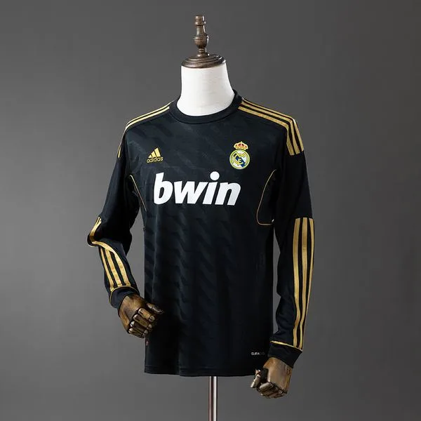 Camiseta de fútbol Real Madrid 2011/12 VISITANTE MANGA LARGA VERSION FAN